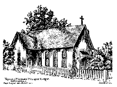 Drawing of Trinity Episcopal Church in Melrose, Florida